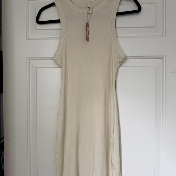 SKIMS Cream Ribbed Mini Dress - Picture 3 of 4